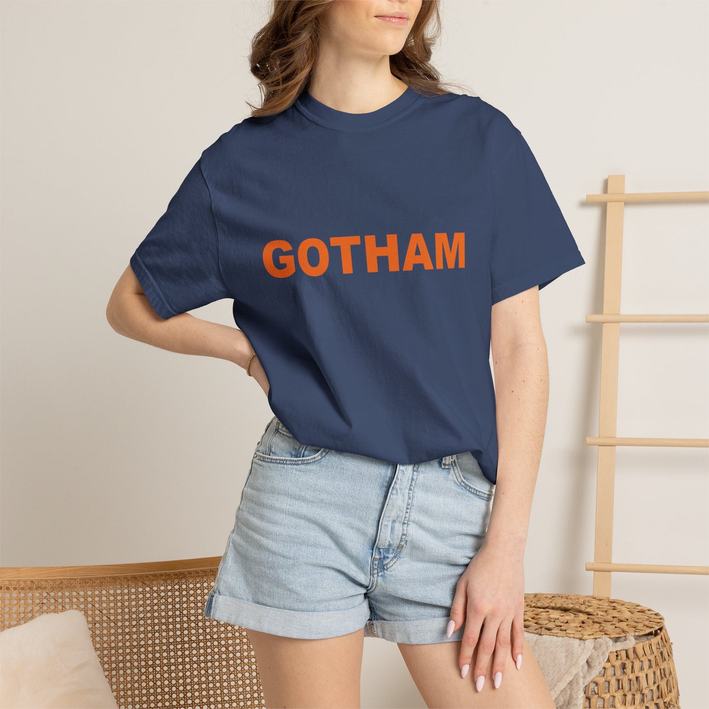 Gotham Graphic T-Shirt — Bold Orange Logo Tee