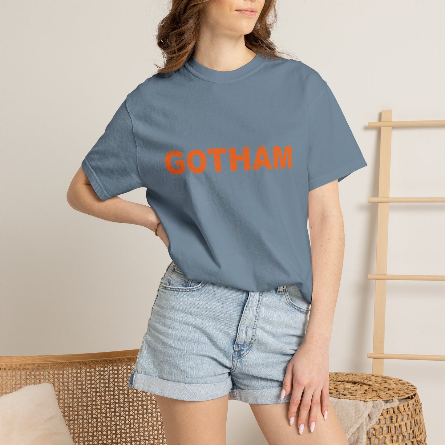 Gotham Graphic T-Shirt — Bold Orange Logo Tee